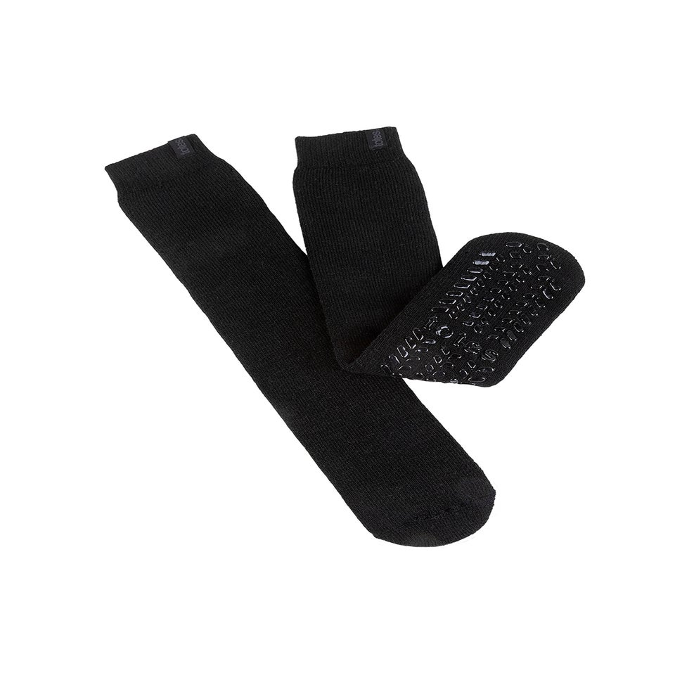 Totes Mens Black Thermal Original Slipper Sock