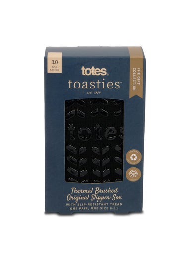 Totes Mens Black Thermal Original Slipper Sock