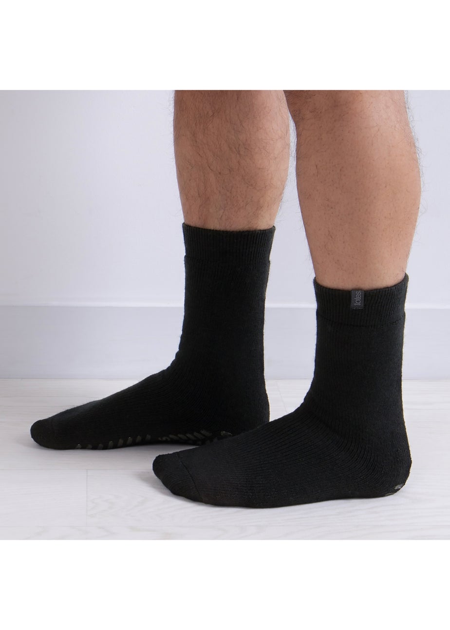 Totes Mens Black Thermal Original Slipper Sock