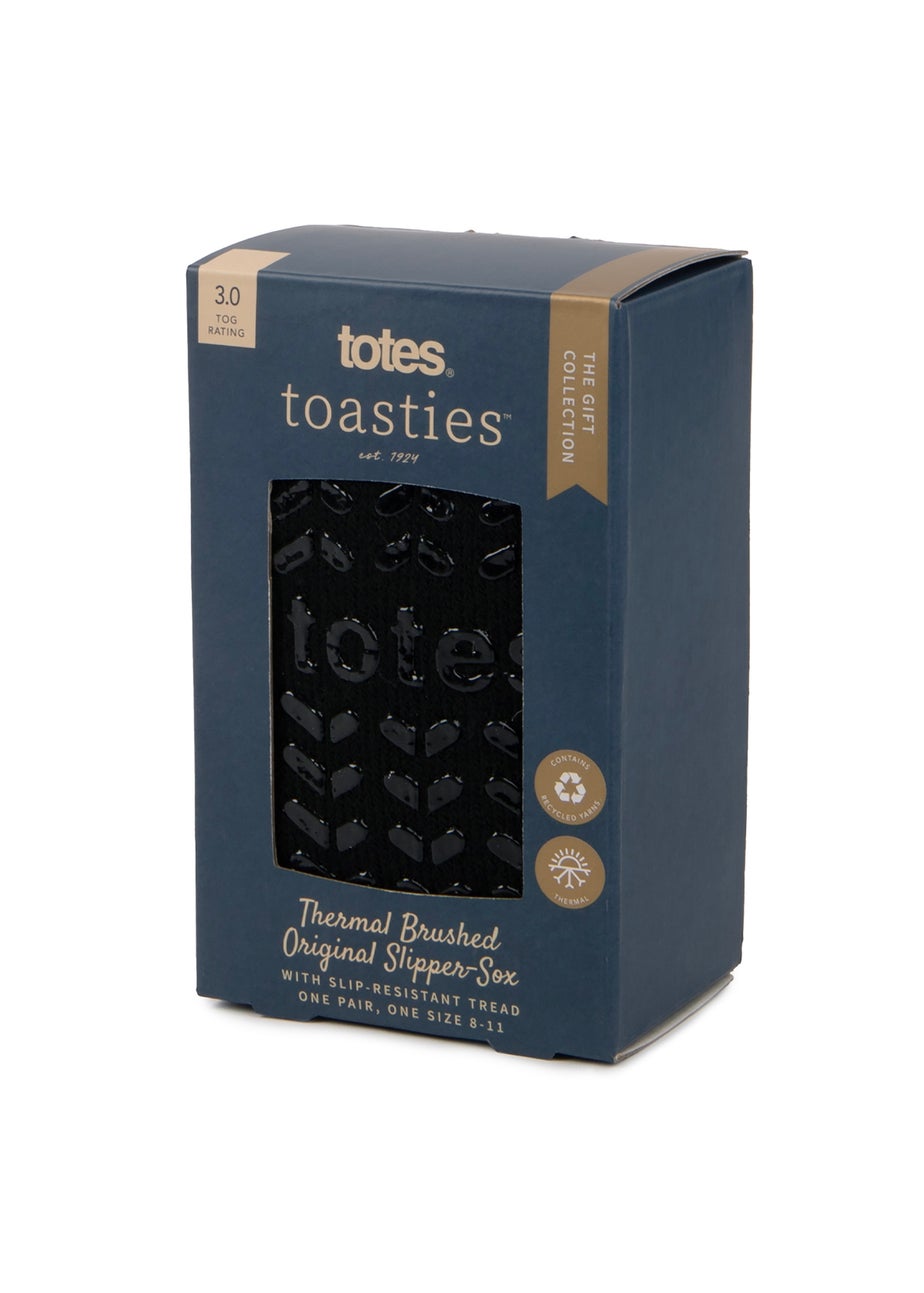 Totes Mens Black Thermal Original Slipper Sock