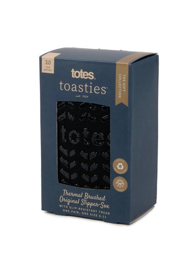 Totes Mens Black Thermal Original Slipper Sock