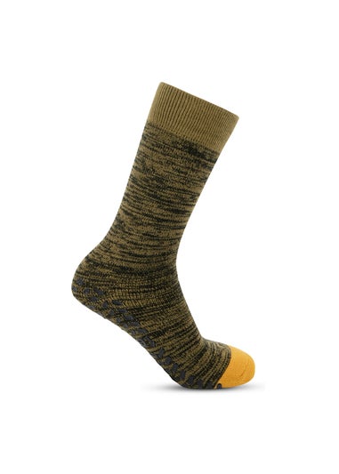 Totes Toasties Mens Multi Recycled Thermal Brushed Original Slipper Socks