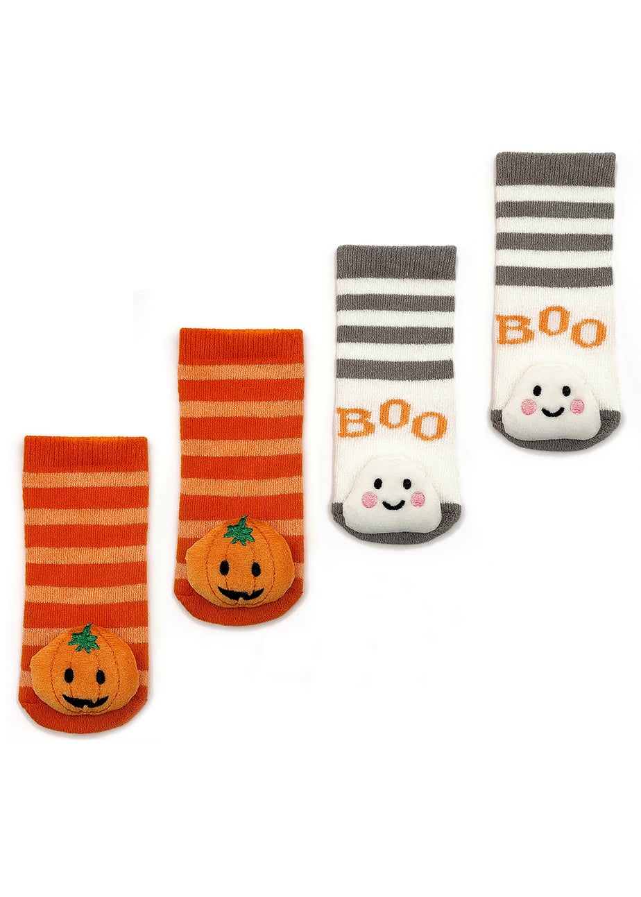 Totes Toasties Babies Multi Halloween Rattle Socks 2 Pack