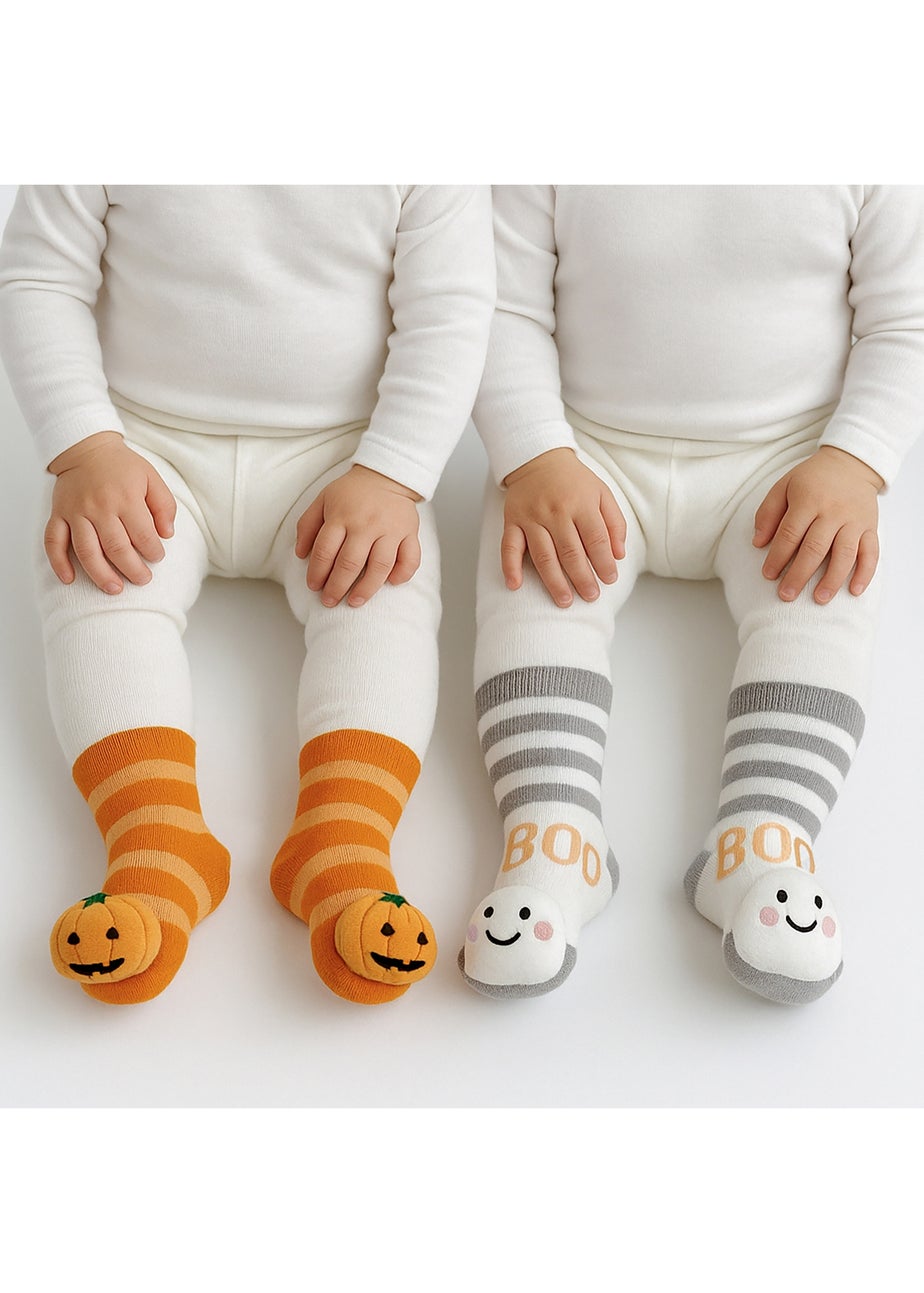 Totes Toasties Babies Multi Halloween Rattle Socks 2 Pack