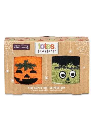 Totes Toasties Kids Multi Super Soft Slipper Socks 2 Pack