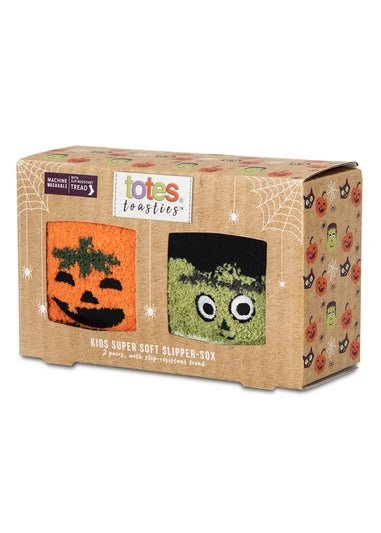 Totes Toasties Kids Multi Super Soft Slipper Socks 2 Pack