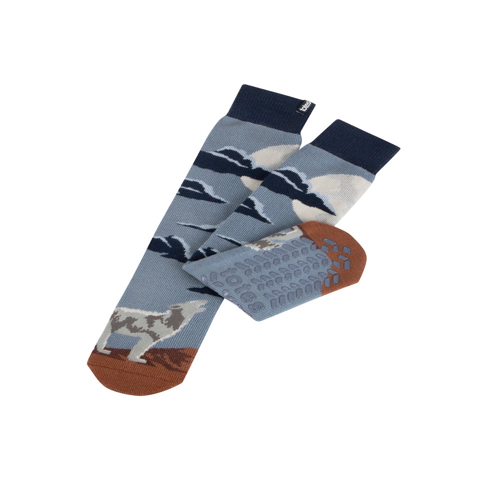 Totes Toasties Grey Mens Original Novelty Slipper Socks