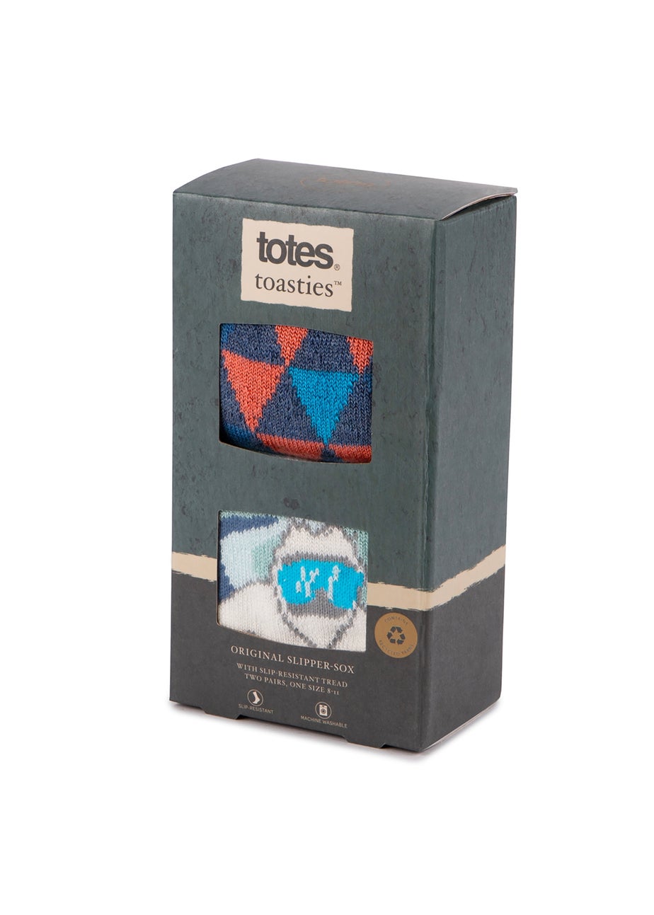 Totes Toasties Mens Original Slipper Socks 2 Pack