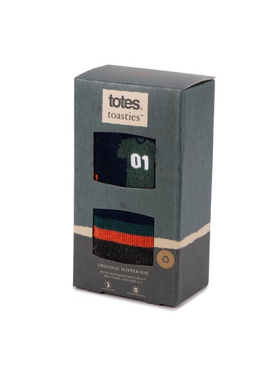 Totes Toasties Mens Original Slipper Socks 2 Pack