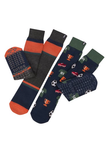 Totes Toasties Mens Original Slipper Socks 2 Pack