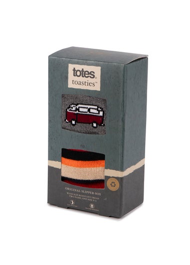 Totes Toasties Mens Original Slipper Socks 2 Pack