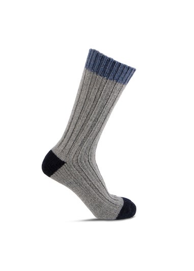 Totes Toasties Mens Chunky Twist Wool Blend Boot Socks 2 Pack