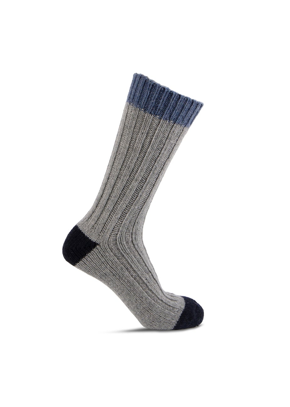 Totes Toasties Mens Chunky Twist Wool Blend Boot Socks 2 Pack