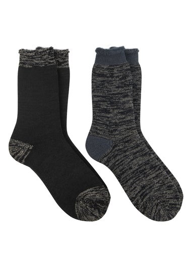 Totes Toasties Mens Multi 3.0 TOG Brushed Inside Thermal Lined Socks 2 Pack