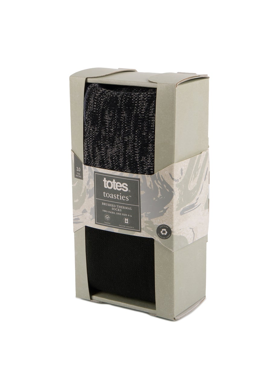 Totes Toasties Mens Multi 3.0 TOG Brushed Inside Thermal Lined Socks 2 Pack