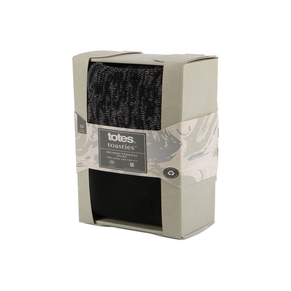Totes Toasties Mens Multi 3.0 TOG Brushed Inside Thermal Lined Socks 2 Pack