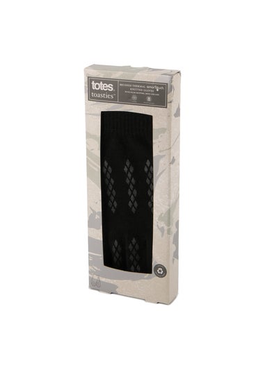 Totes Isotoner Black Stretch Knitted SmarTouch Gloves