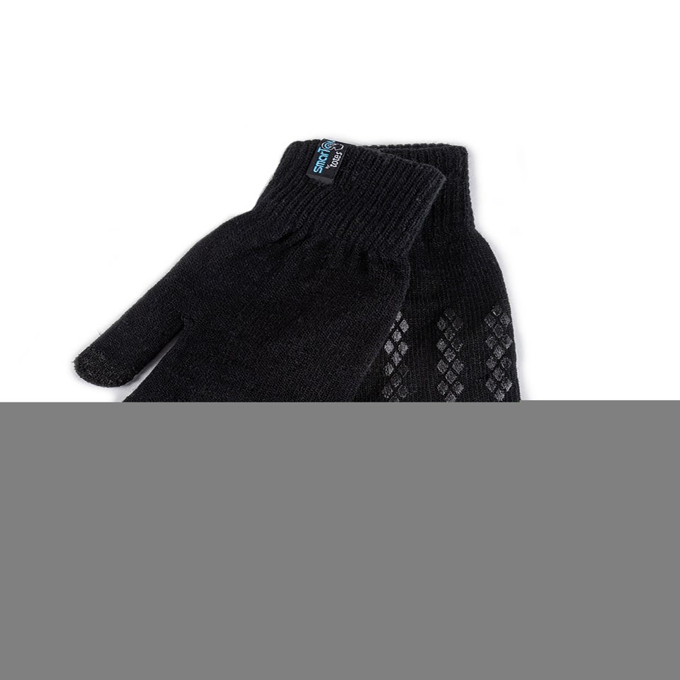 Totes Isotoner Black Stretch Knitted SmarTouch Gloves