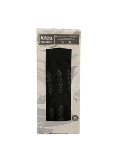 Totes Isotoner Black Stretch Knitted SmarTouch Gloves