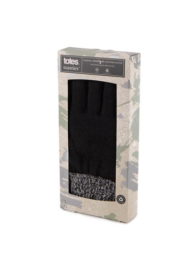 Totes Isotoner Black Stretch Knitted SmarTouch Gloves