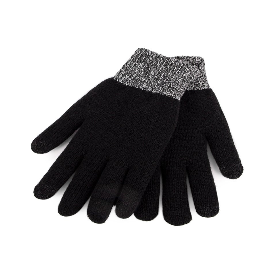 Totes Isotoner Black Stretch Knitted SmarTouch Gloves