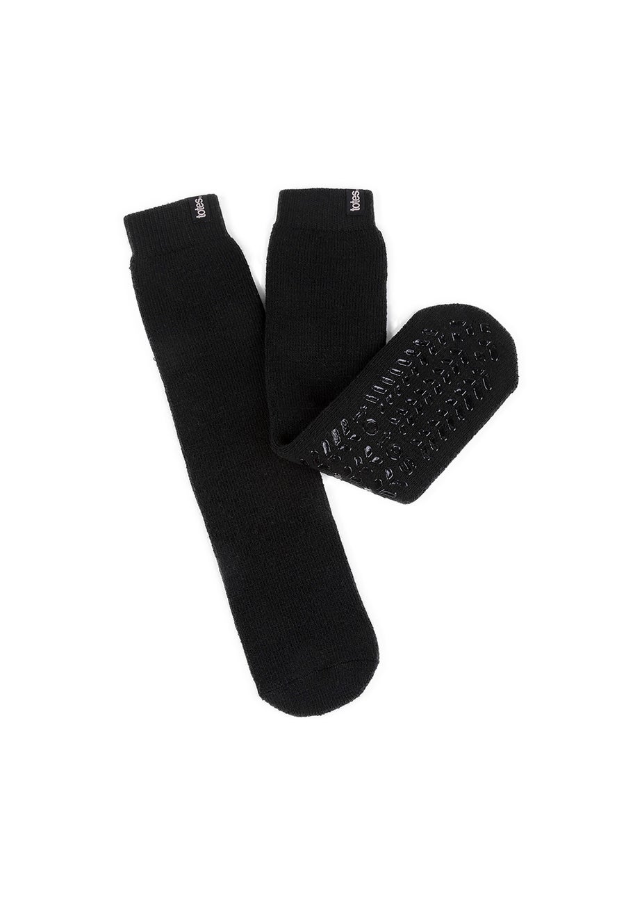 Totes Toasties Ladies Black Recycled 3.0 Tog Thermal Original Slipper Socks