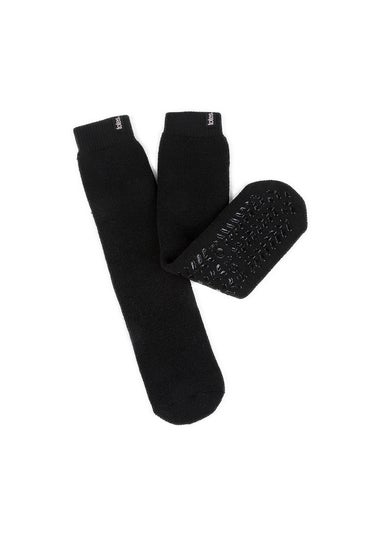 Totes Toasties Ladies Black Recycled 3.0 Tog Thermal Original Slipper Socks