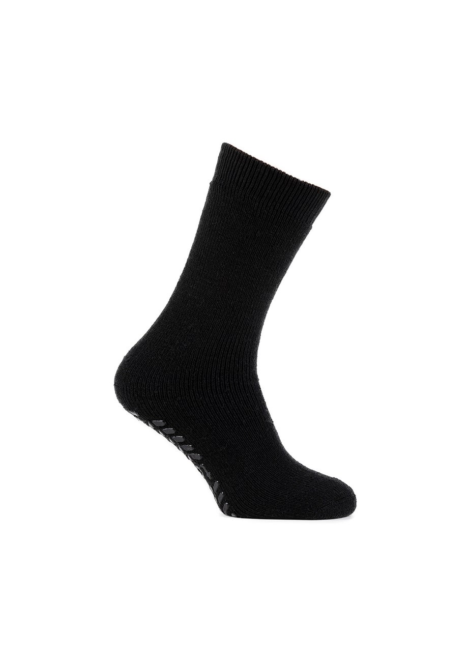 Totes Toasties Ladies Black Recycled 3.0 Tog Thermal Original Slipper Socks