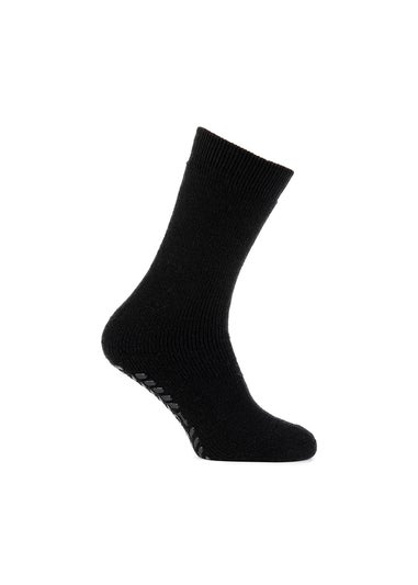 Totes Toasties Ladies Black Recycled 3.0 Tog Thermal Original Slipper Socks