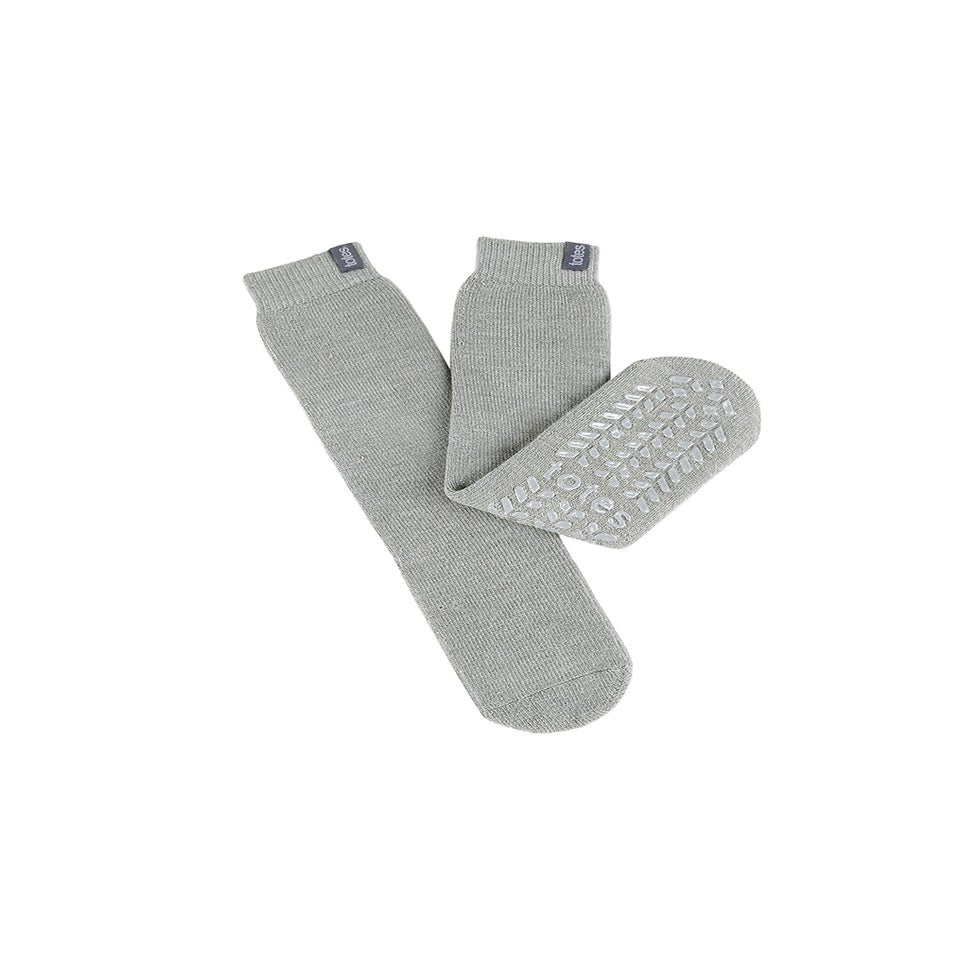 Totes Toasties Ladies Grey Recycled 3.0 Tog Thermal Original Slipper Socks