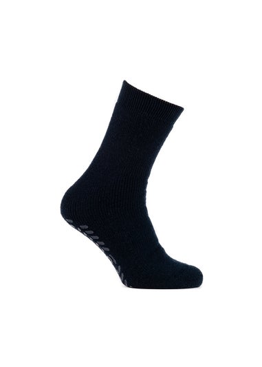 Totes Toasties Ladies Navy Recycled 3.0 Tog Thermal Original Slipper Socks