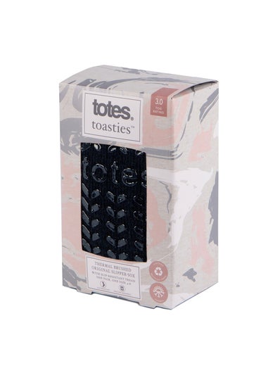 Totes Toasties Ladies Navy Recycled 3.0 Tog Thermal Original Slipper Socks