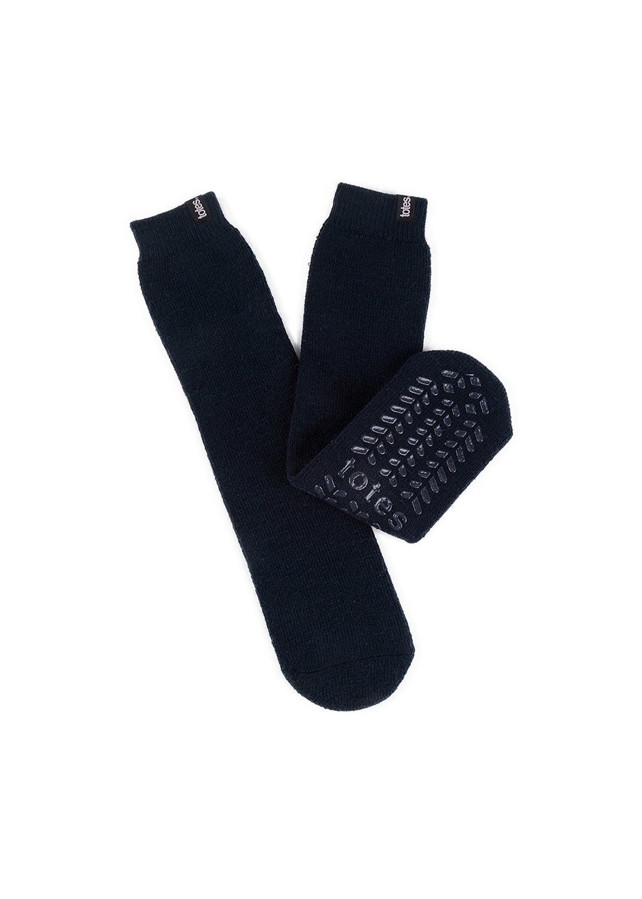 Totes Toasties Ladies Navy Recycled 3.0 Tog Thermal Original Slipper Socks