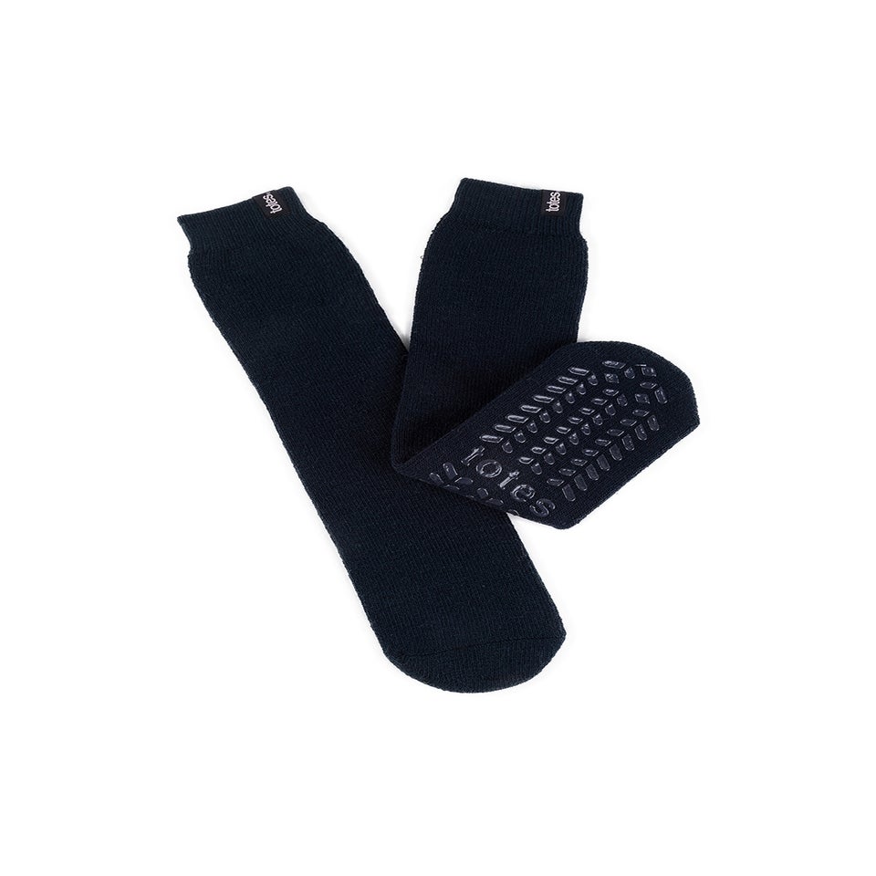 Totes Toasties Ladies Navy Recycled 3.0 Tog Thermal Original Slipper Socks