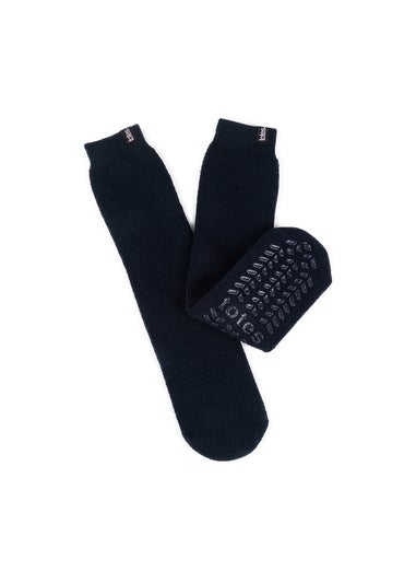 Totes Toasties Ladies Navy Recycled 3.0 Tog Thermal Original Slipper Socks