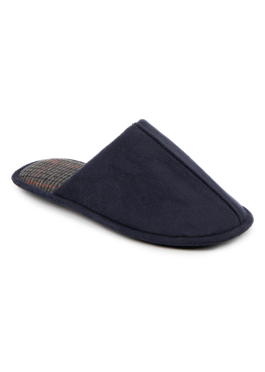 Totes Isotoner Navy Centre Seam Mule