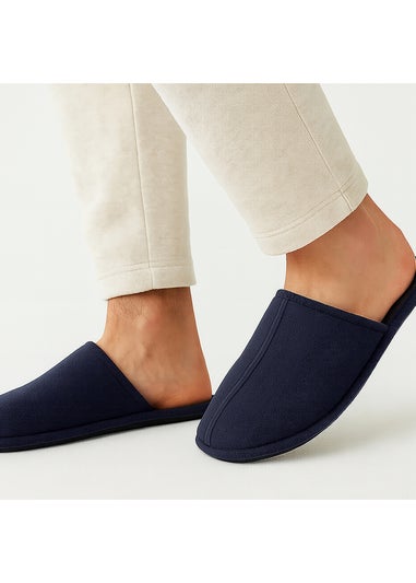 Totes Isotoner Navy Centre Seam Mule