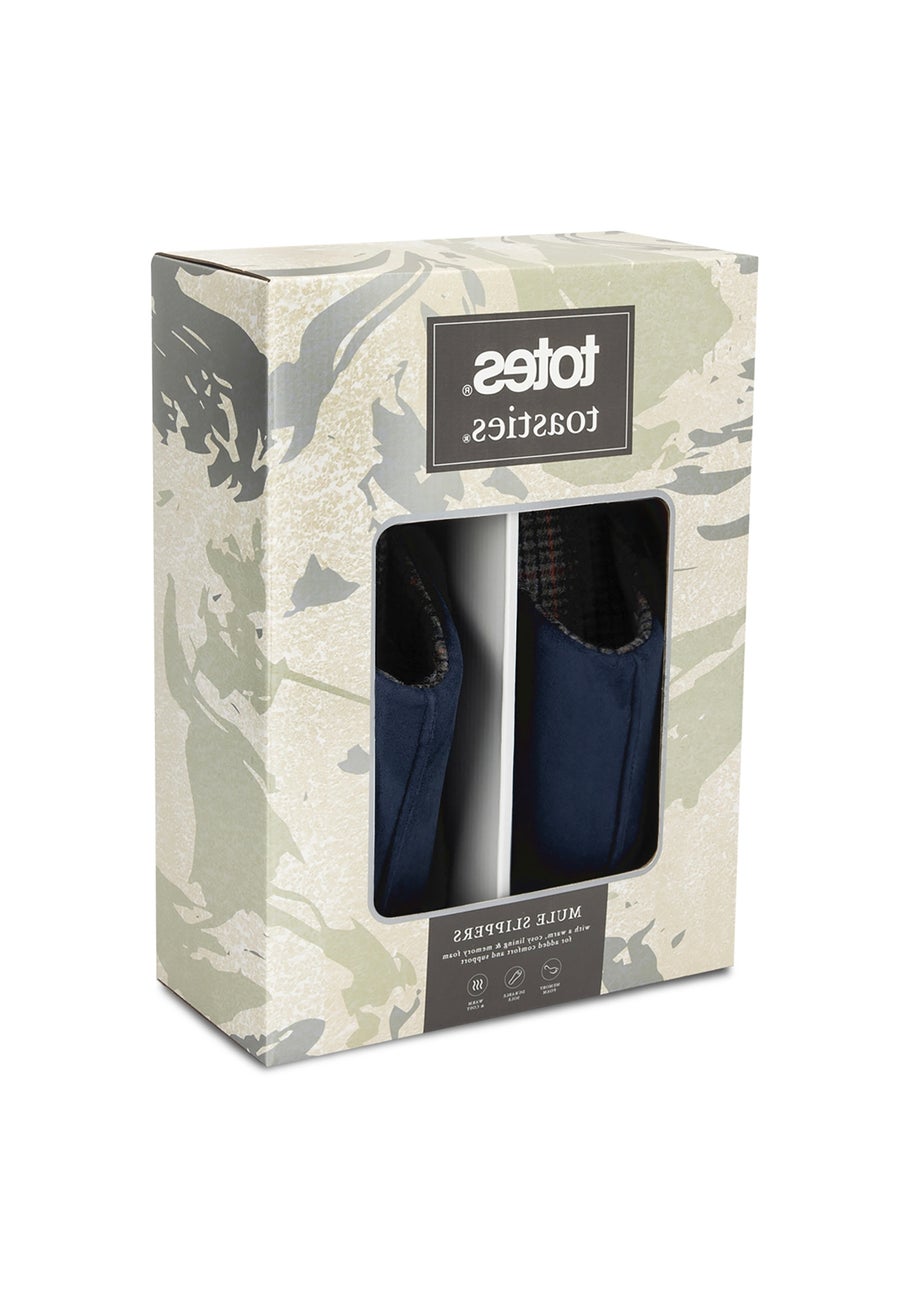 Totes Isotoner Navy Centre Seam Mule