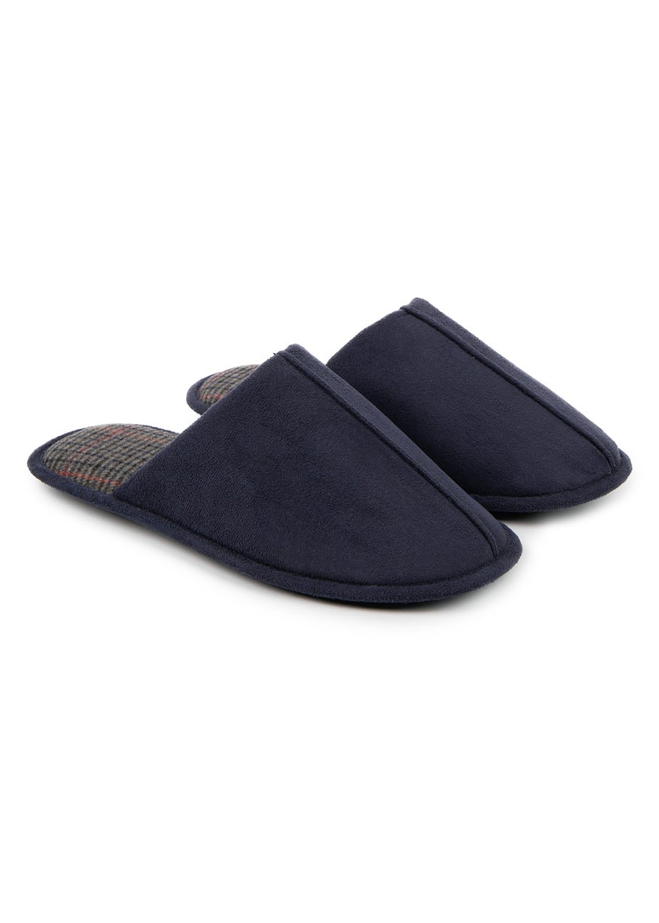Totes Isotoner Navy Centre Seam Mule