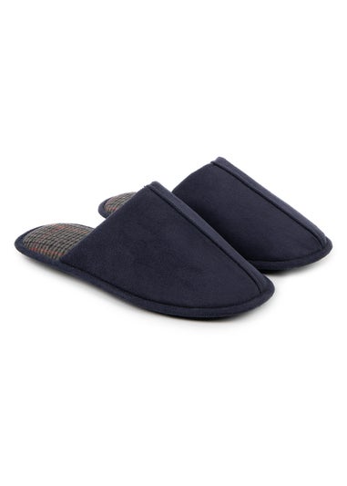 Totes Isotoner Navy Centre Seam Mule