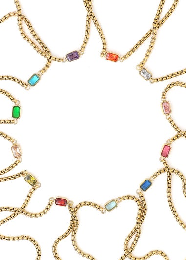 Say It With Yellow Gold Children's July Ruby Birthstone Bracelet