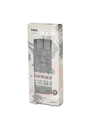 Totes Isotoner Fair Isle Stretch Knitted SmarTouch Gloves