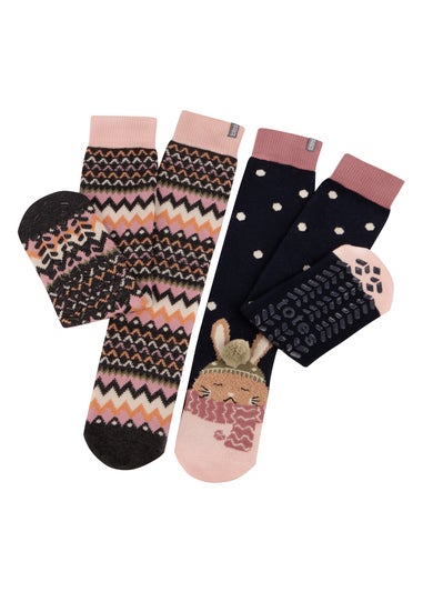 Totes Toasties Ladies Original Slipper Socks 2 Pack