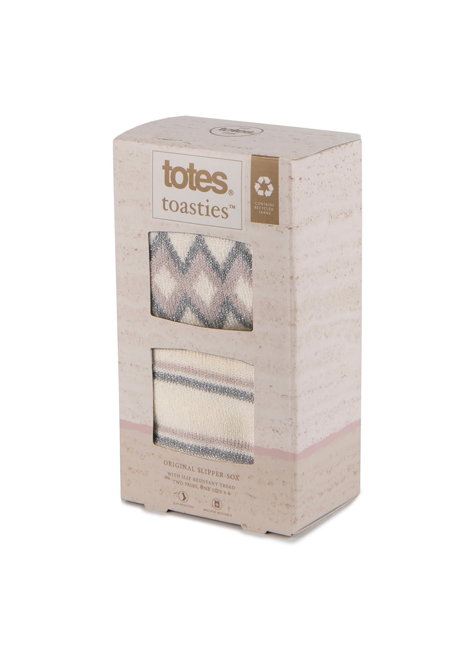 Totes Toasties Ladies Original Slipper Socks 2 Pack