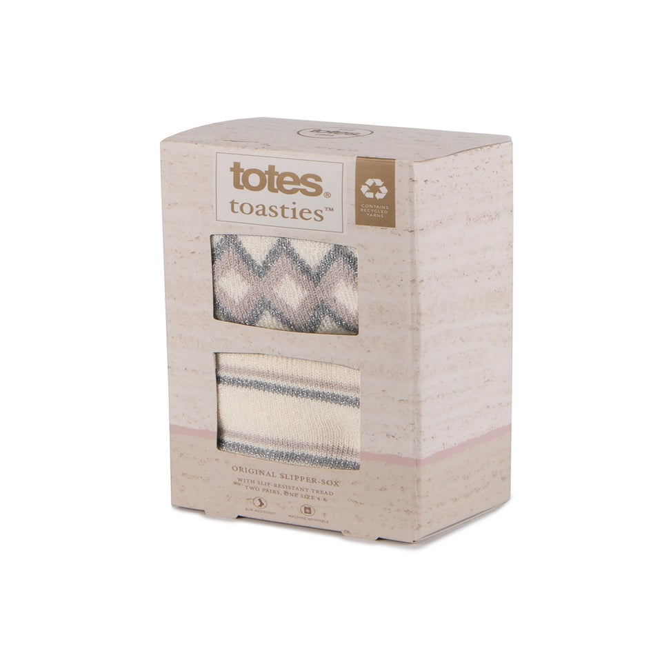 Totes Toasties Ladies Original Slipper Socks 2 Pack