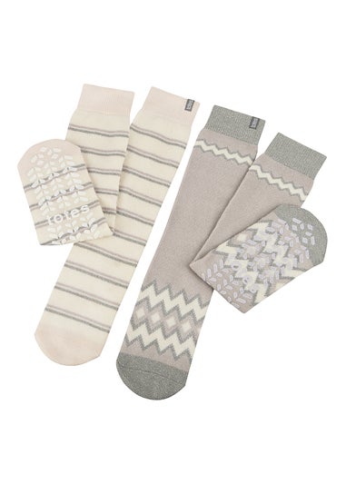Totes Toasties Ladies Original Slipper Socks 2 Pack