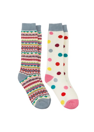 Totes Toasties Ladies Welly Boot Socks 2 Pack