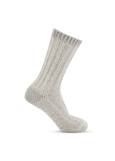 Totes Toasties Ladies Chunky Twist Wool Boot Socks 2 Pack