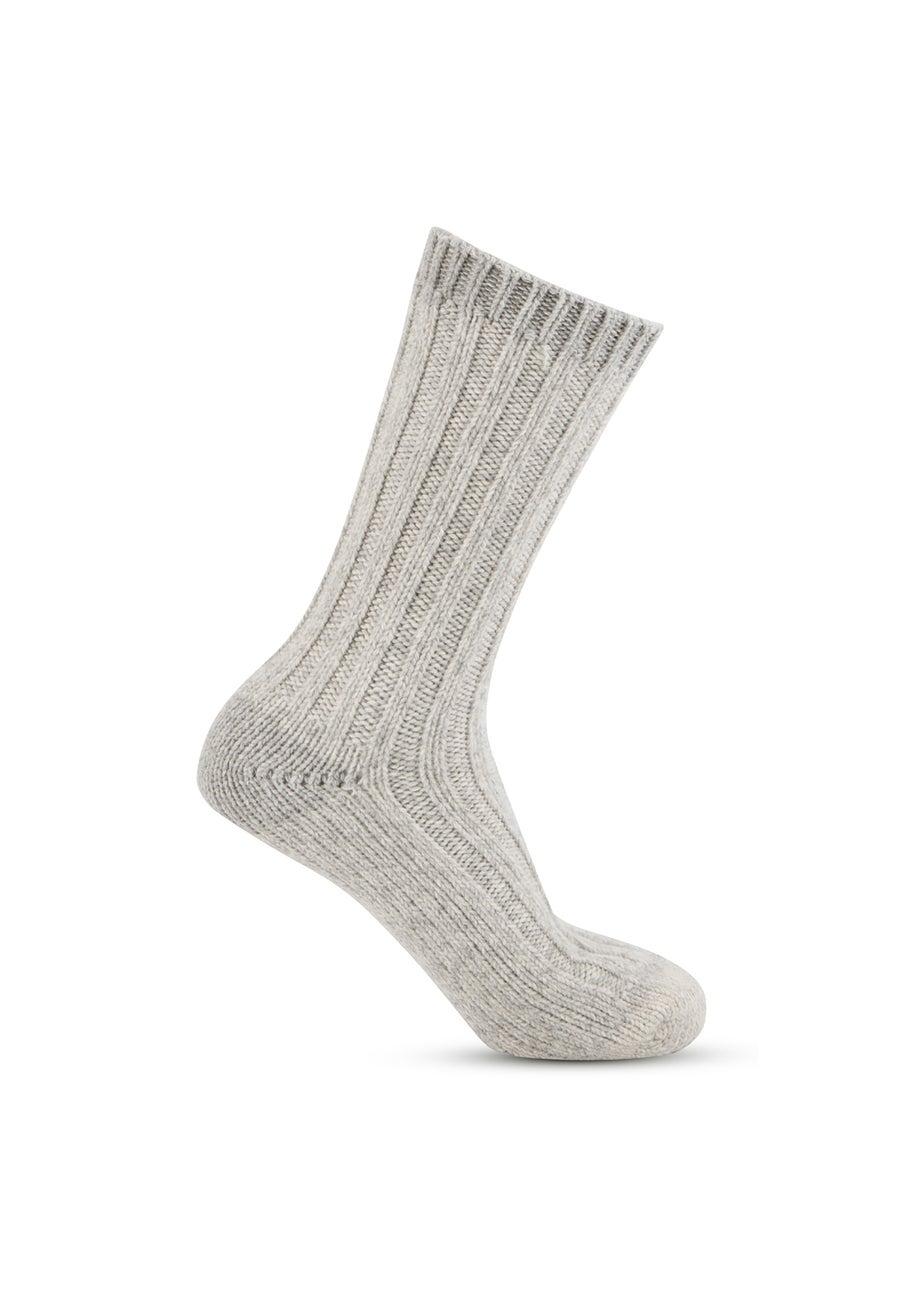 Totes Toasties Ladies Chunky Twist Wool Boot Socks 2 Pack