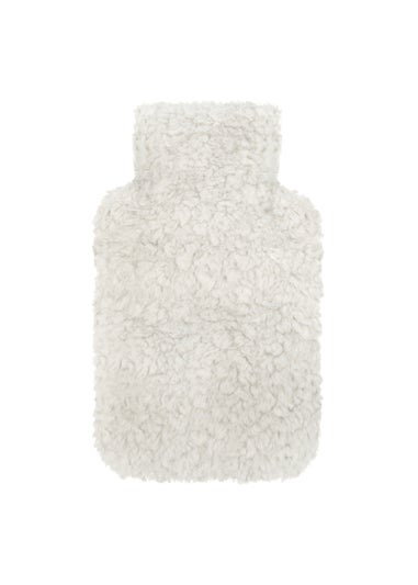 Totes Isotoner Grey Textured Faux Fur Hot Water Bottle